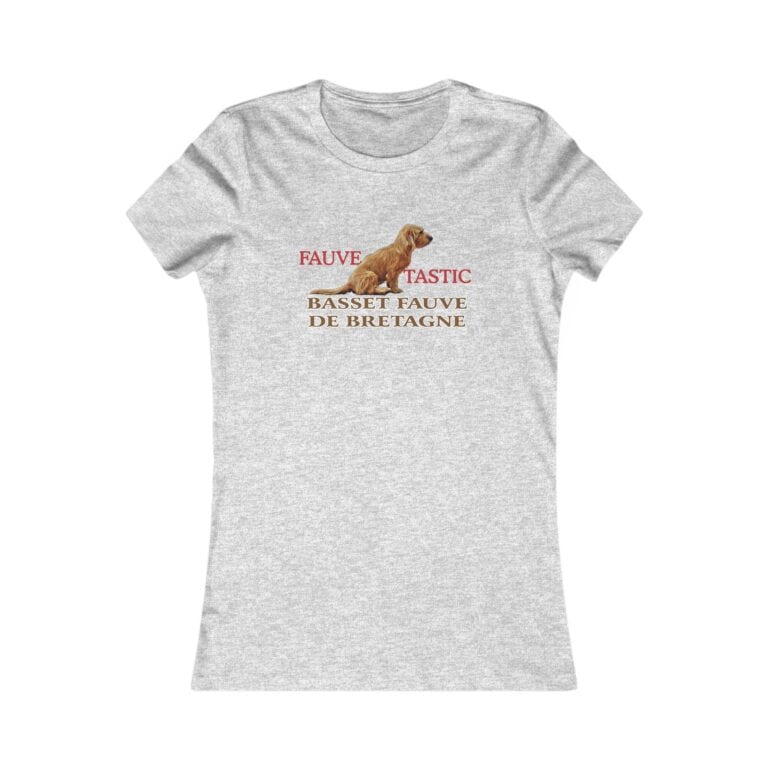 Gray shirt with Basset Fauve de Bretagne design.